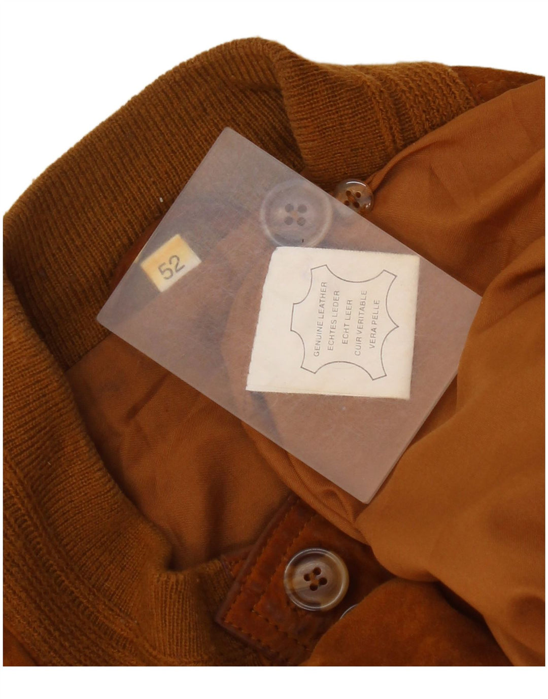 Vintage Herren Wildleder Bomberjacke IT 52 XL Braunes Leder