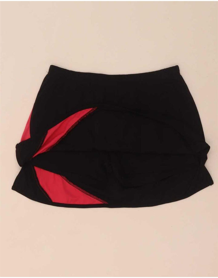Diadora Damen Skort UK 10 Small Schwarz Farbblock