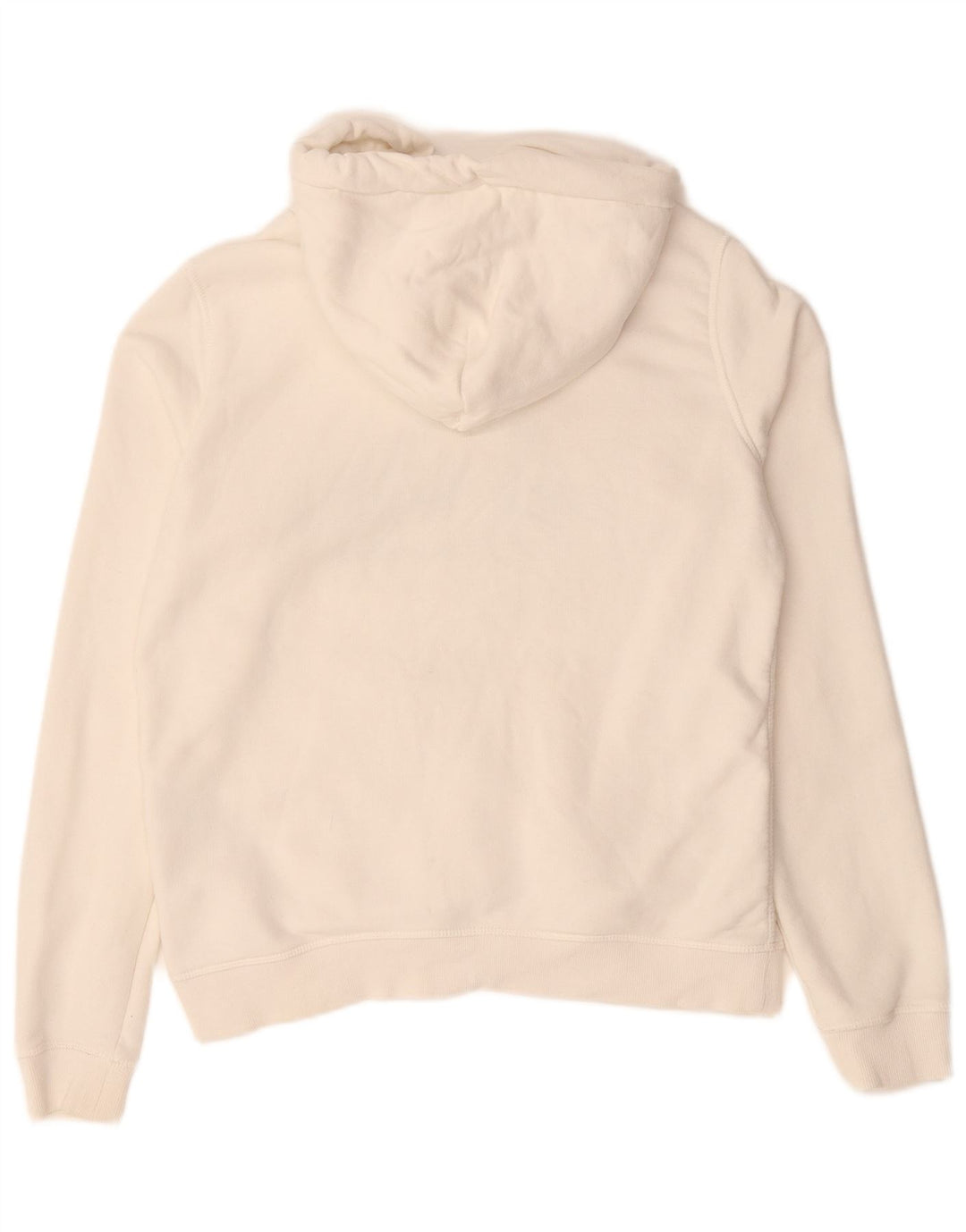JACK WILLS Damen-Kapuzenpullover mit Grafik, übergroß, UK 10, Größe S, weiße Baumwolle