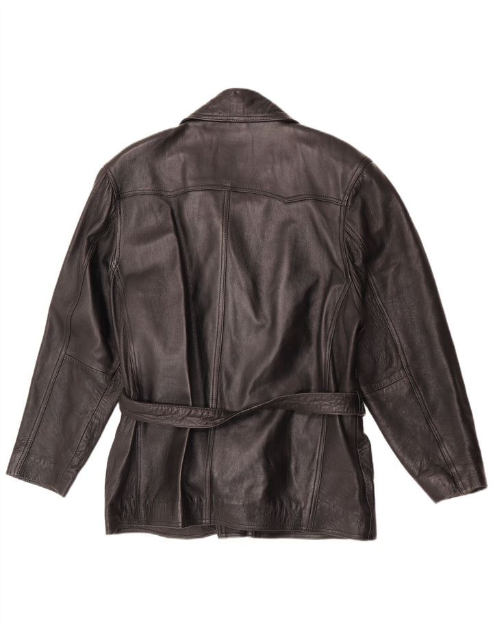 Joy Damen Übergroße Lederjacke IT 42 Medium Schwarz