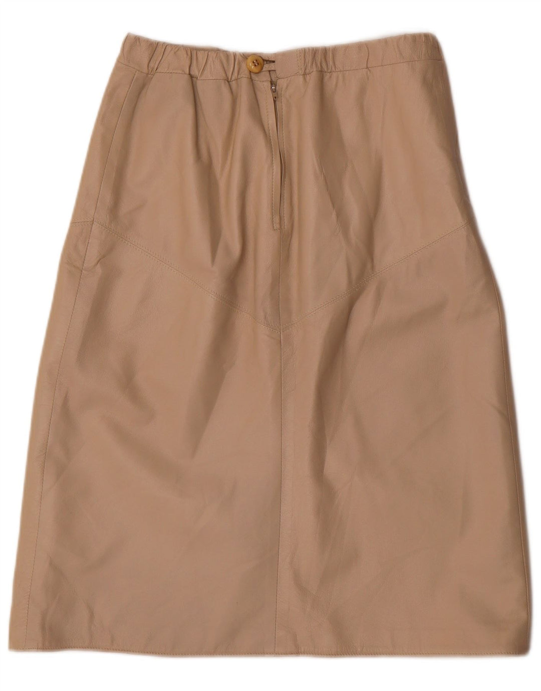 VINTAGE Damen Lederrock W30 Mittelbeige