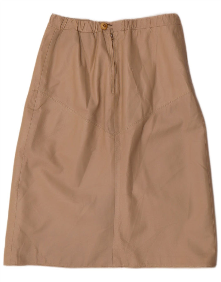 VINTAGE Damen Lederrock W30 Mittelbeige