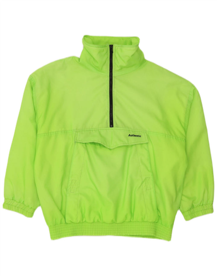 Authentische Herren-Anorak-Trainingsanzugoberjacke, UK-Größe 38, mittelgrünes Polyamid