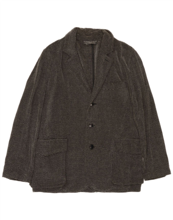 Kandis & Kandis Mann Herren Blazer Jacke UK 38 Medium Schwarz Nadelstreifen