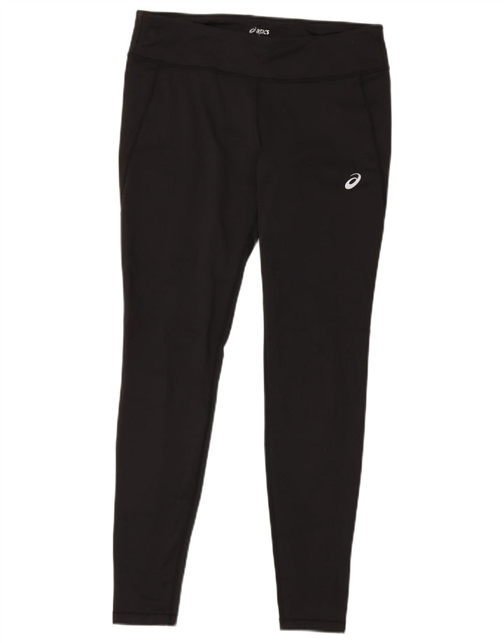 Asics Damen Leggings UK 14 Large Schwarz Polyester Sport