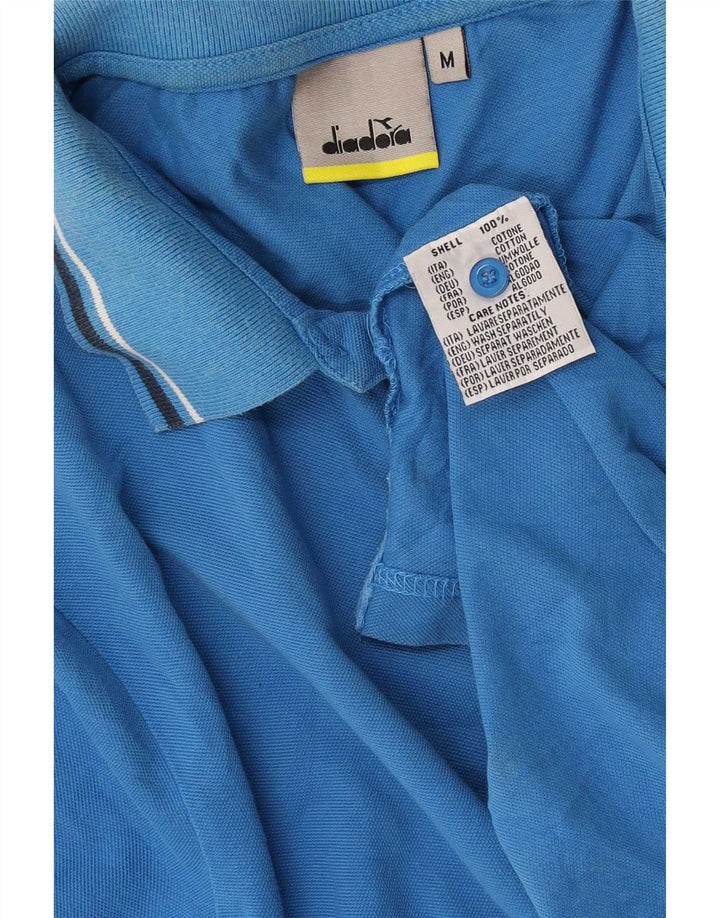 Diadora Herren-Poloshirt aus mittelblauer Baumwolle