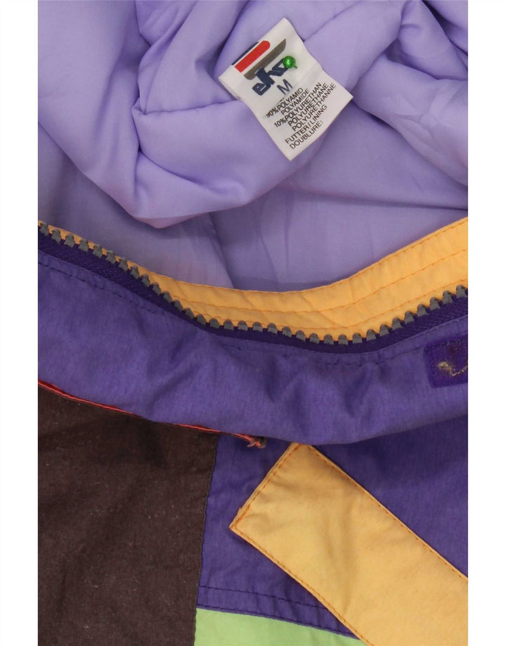 Vintage Herren-Skijacke mit Grafik, UK 38, mittelgroß, mehrfarbig, Farbblock