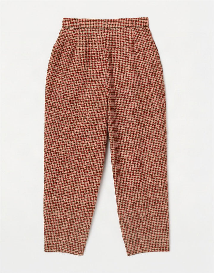 Richard Meyer Damen-Hose mit hoher Taille, kurz geschnitten, EU 38, Mittel W28 L26, Rot