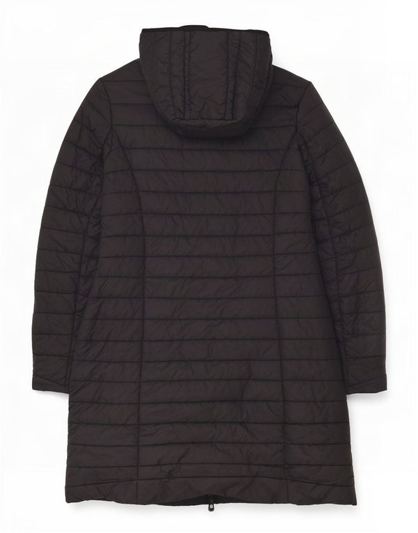 Refrigiwear Wattierter Damenmantel mit Kapuze IT 48 Large Schwarz Polyamid