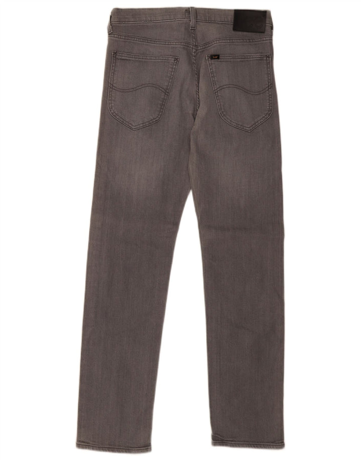 Lee Herren Daren Straight Jeans W31 L32 Graue Baumwolle