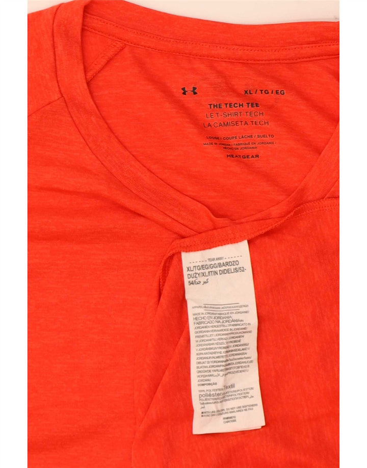 Under Armour Herren Heat Gear T-Shirt Top XL Rot Polyester