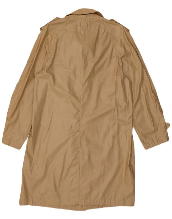 VINTAGE Damen Trenchcoat UK 14 Mittelbeige Baumwolle