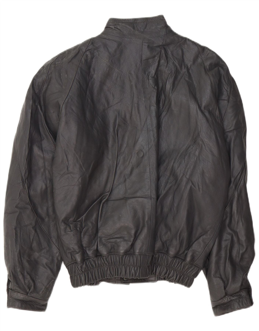 VINTAGE Herren Lederjacke UK 40 Großes graues Leder