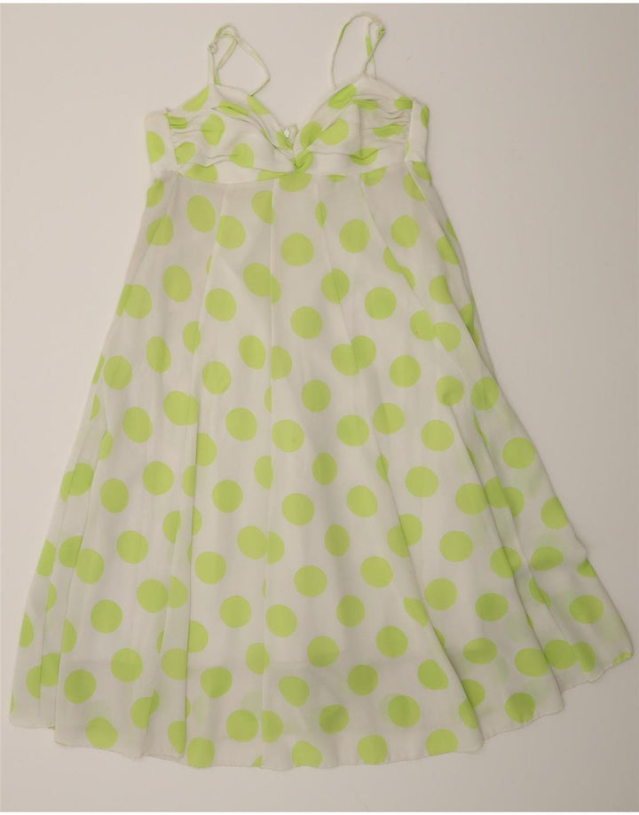 Apart Damen-Sommerkleid, UK 12, Mittelweiß, gepunktet, Polyester