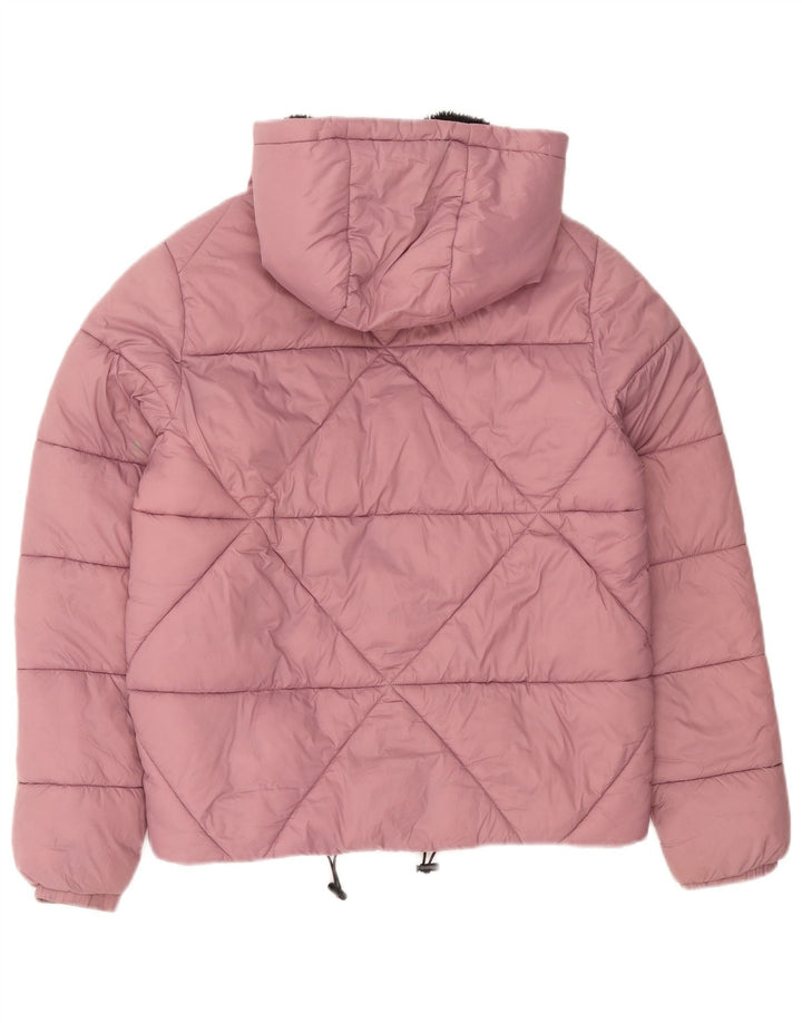 Kappa Damen-Jacke mit Kapuze, gepolstert, Größe 46, Rosa