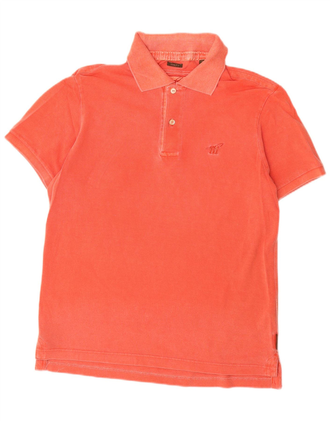 Henry Cottons Slim Fit Herren-Poloshirt aus mitteloranger Baumwolle
