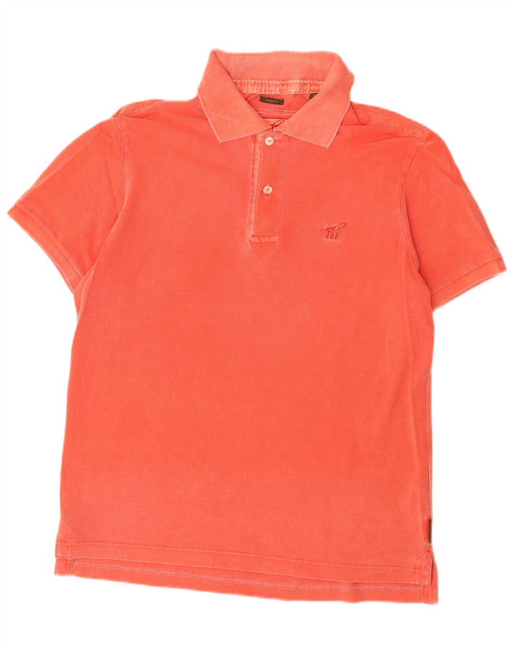 Henry Cottons Slim Fit Herren-Poloshirt aus mitteloranger Baumwolle