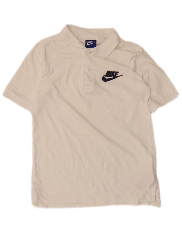 Nike Poloshirt für Jungen, 10–11 Jahre, mittelweiße Baumwolle