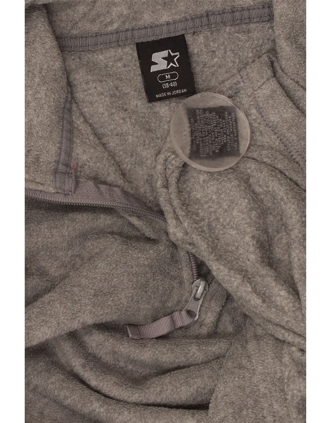 Starter Herren-Fleecepullover mit grafischem Reißverschluss und Halsausschnitt, UK 38/40, mittelgraues Polyester