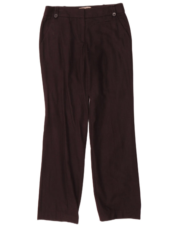 Jigsaw Damen Straight Chino Hose UK 10 Small W28 L31 Schwarze Wolle