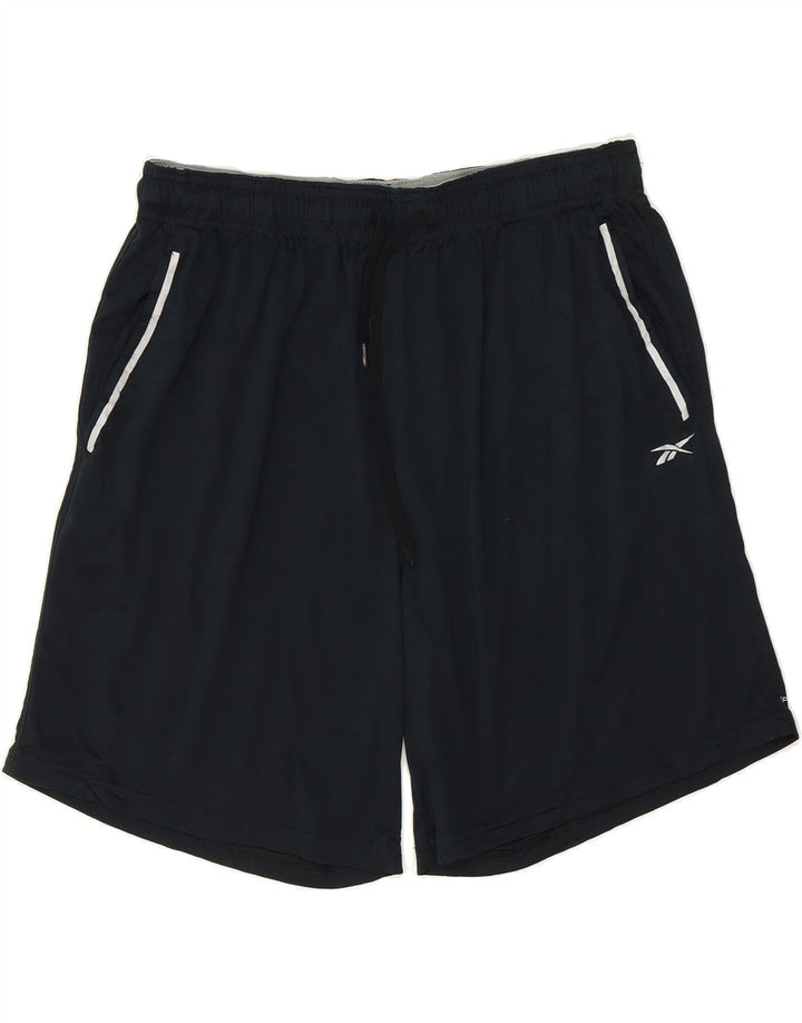 REEBOK Boys Sport Shorts 15-16 Years XL Black Polyester Vintage Reebok and Second-Hand Reebok from Messina Hembry 