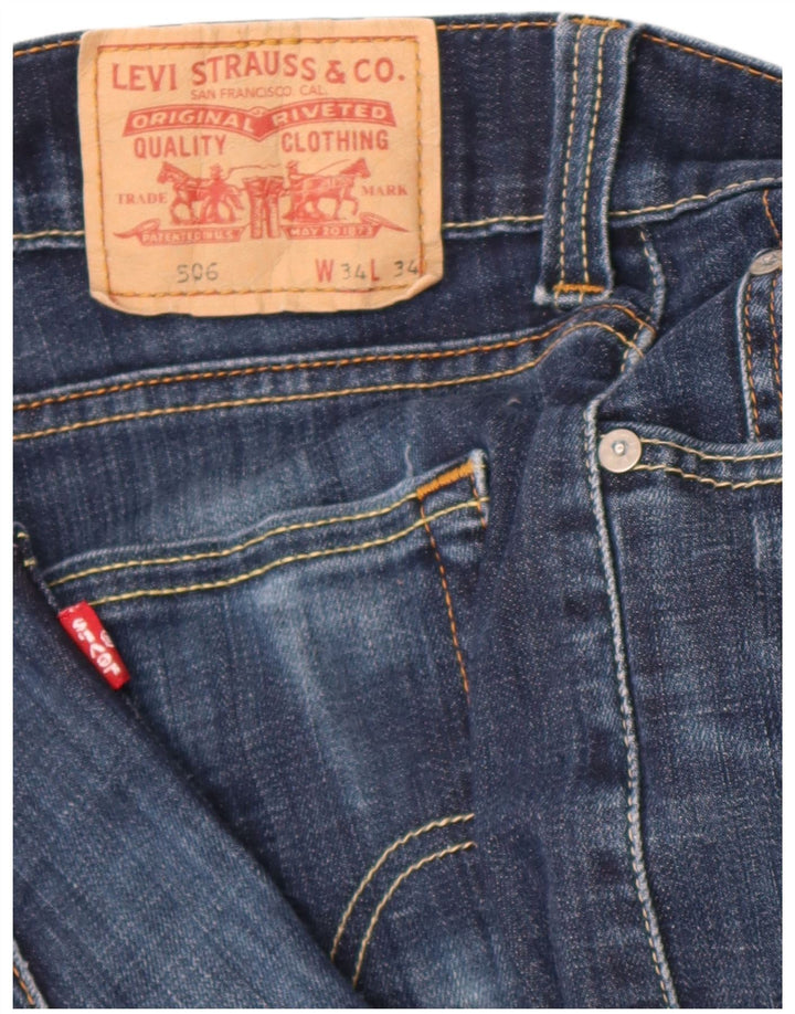 Levi's Damen 506 Standard Fit Straight Jeans W34 L34 Blau