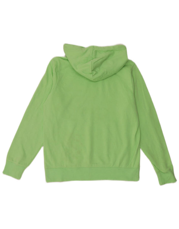 Champion Womens Graphic Hoodie Pullover UK 16 Große grüne Baumwolle