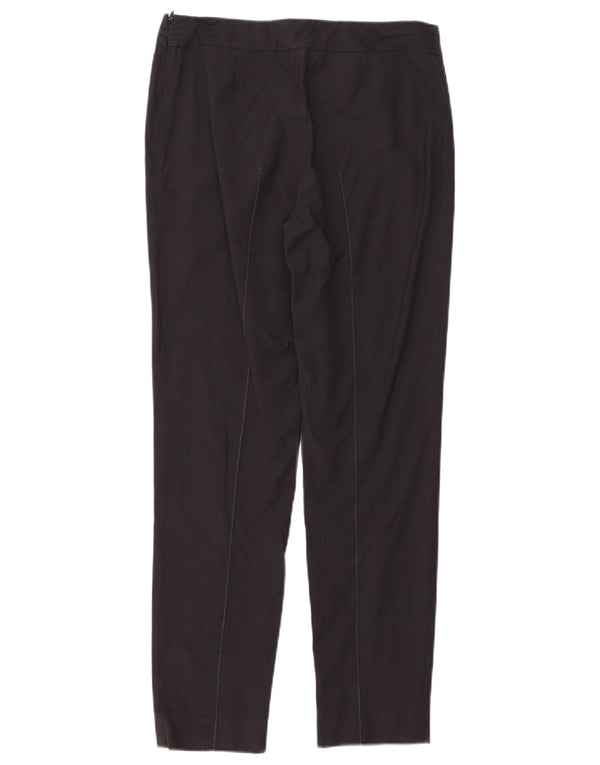 Moschino Damen Tapered Casual Hose UK 10 Small W28 L28 Schwarz Rayon