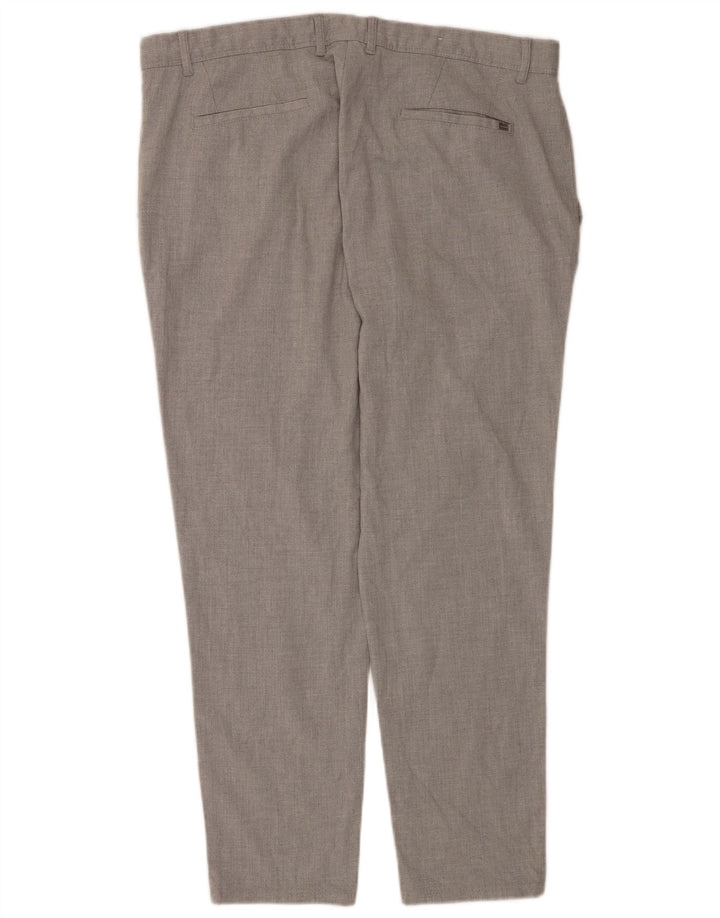 Zara Slim Chino-Hose für Herren, EU 48, XL, W38, L29, Grau, Polyester