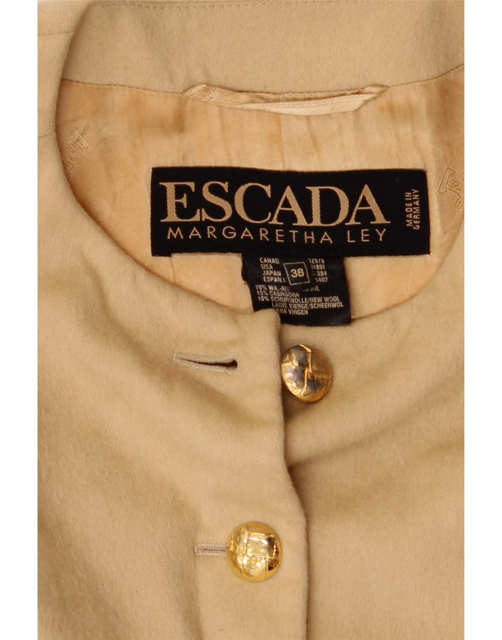 Escada Damen-Blazer von Margaretha Ley mit 6 Knöpfen, EU 38, Mittelbeige