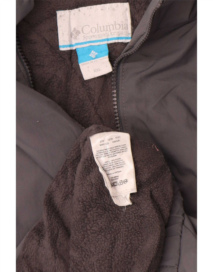 Columbia Herren-Windbreaker-Jacke, UK 44, 2XL, graues Nylon
