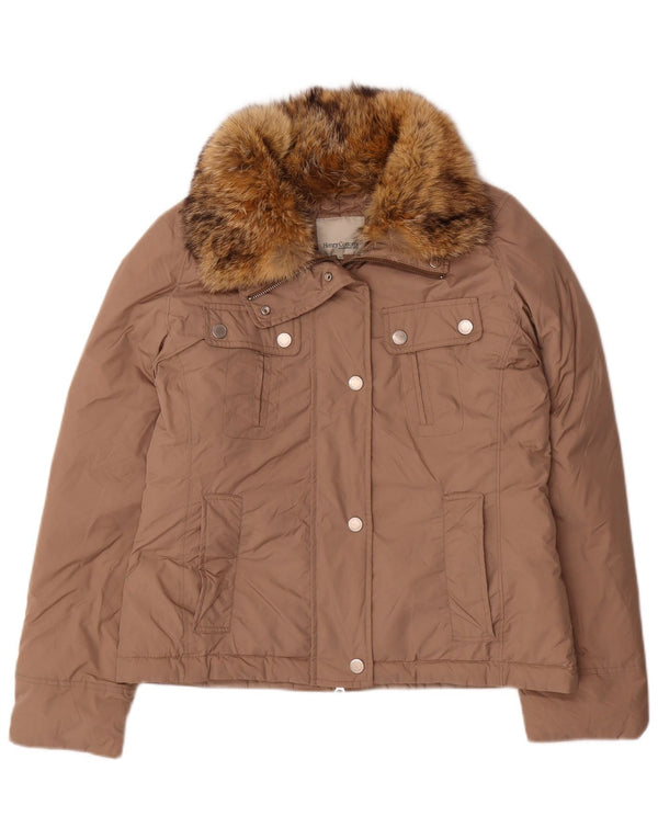 Henry Cottons Damen Wattierte Jacke IT 46 Large Braun Polyester