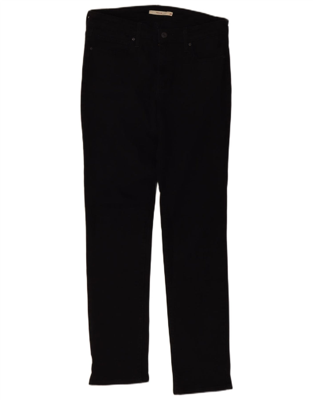 Levi's Damen 712 Slim Jeans W30 L32 Schwarze Baumwolle