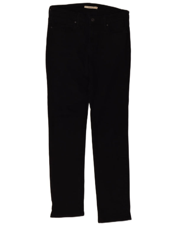 Levi's Damen 712 Slim Jeans W30 L32 Schwarze Baumwolle