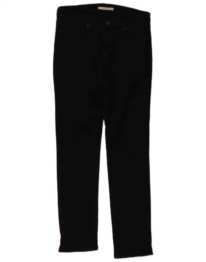 Levi's Damen 712 Slim Jeans W30 L32 Schwarze Baumwolle