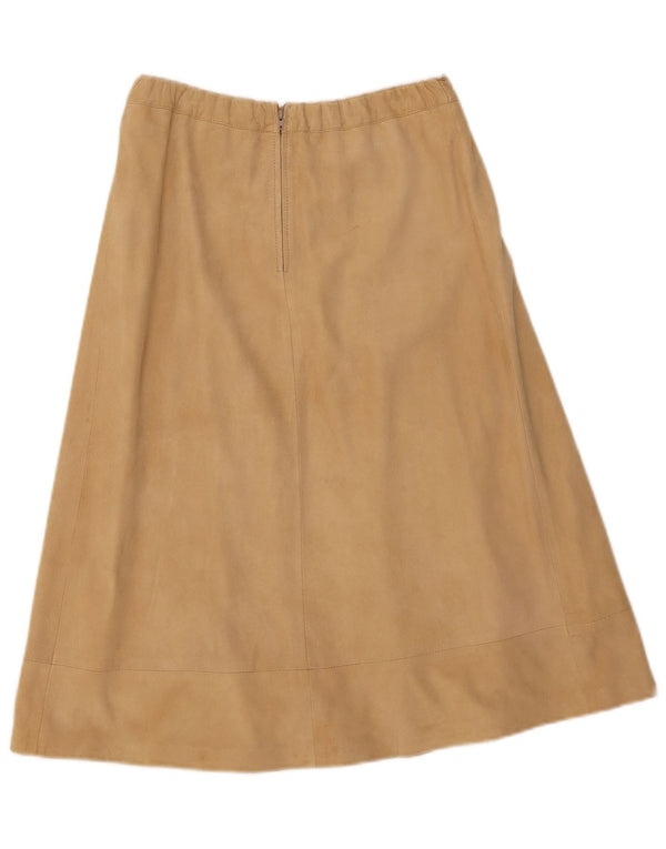 Vintage Damen Wildlederrock W30 Medium Beige Leder