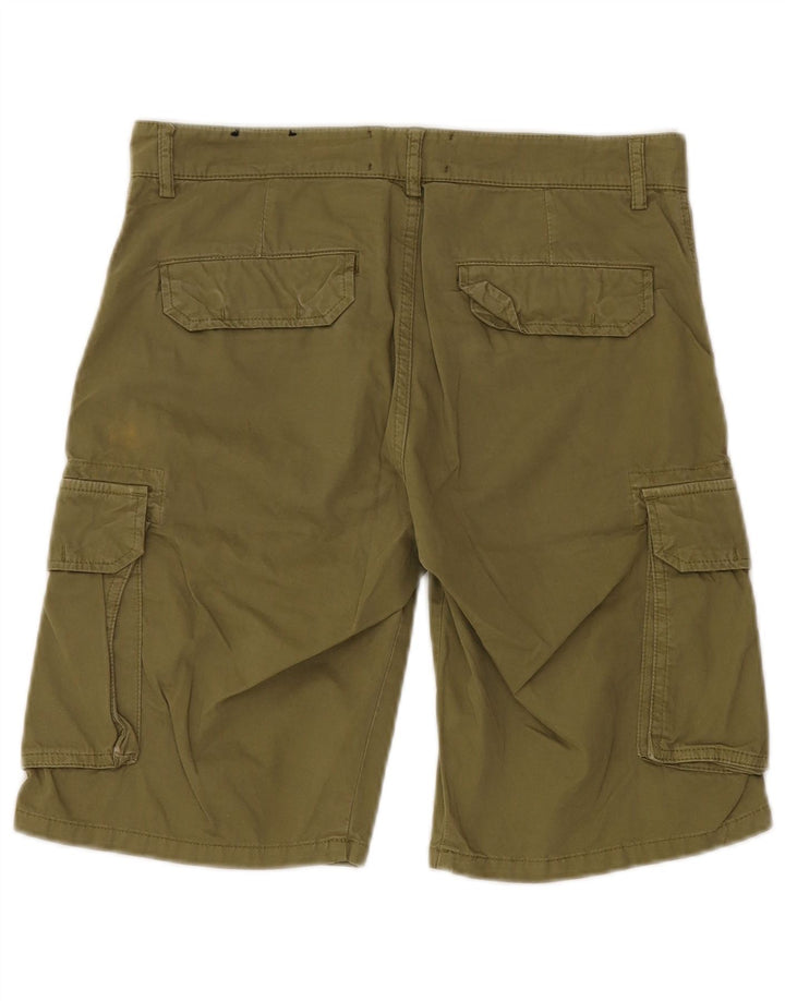 Lyle & Scott Herren-Cargoshorts mit normaler Passform, W31, mittlere Khaki-Baumwolle