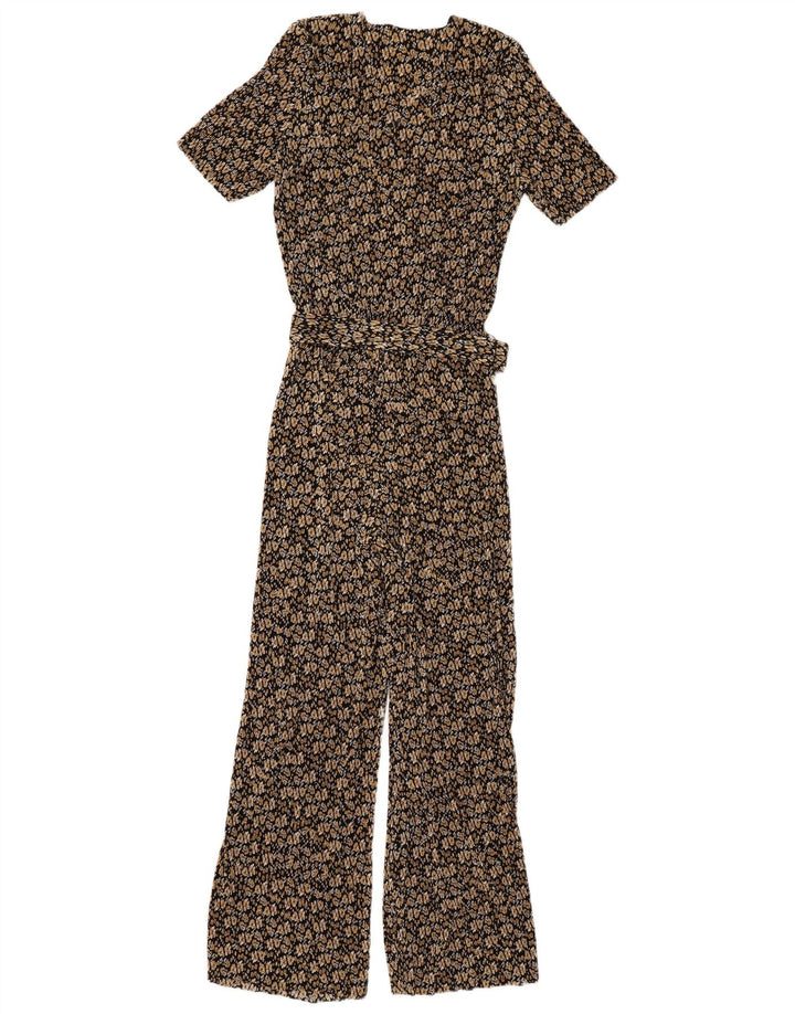 Zara Womens Jumpsuit UK 10 Small Schwarz geblümt