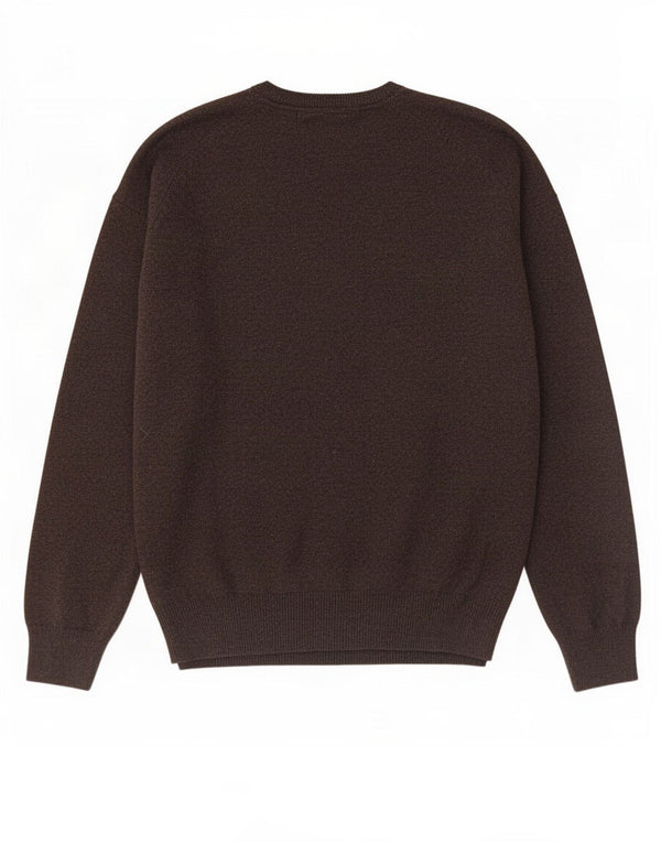 Marks & Spencer Herren-Pullover, reguläre Passform, V-Ausschnitt, 3XL, braune Wolle
