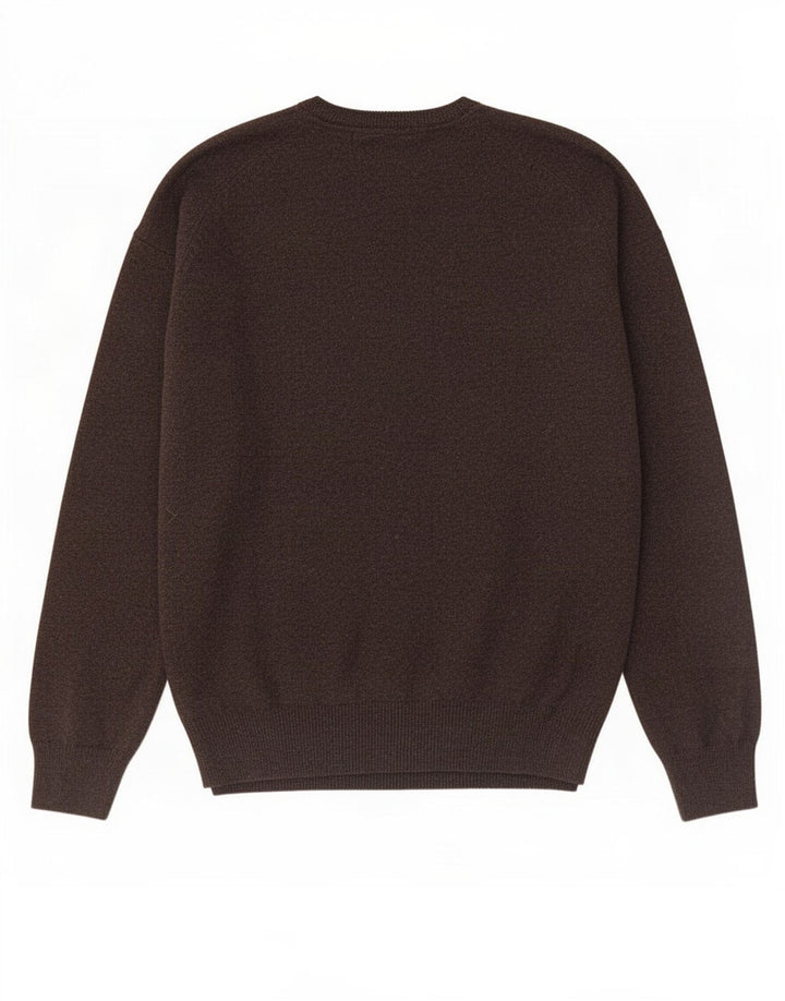 Marks & Spencer Herren-Pullover, reguläre Passform, V-Ausschnitt, 3XL, braune Wolle