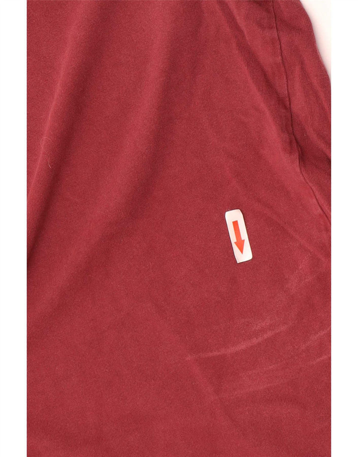 Jordan Herren T-Shirt Top Large Maroon Cotton