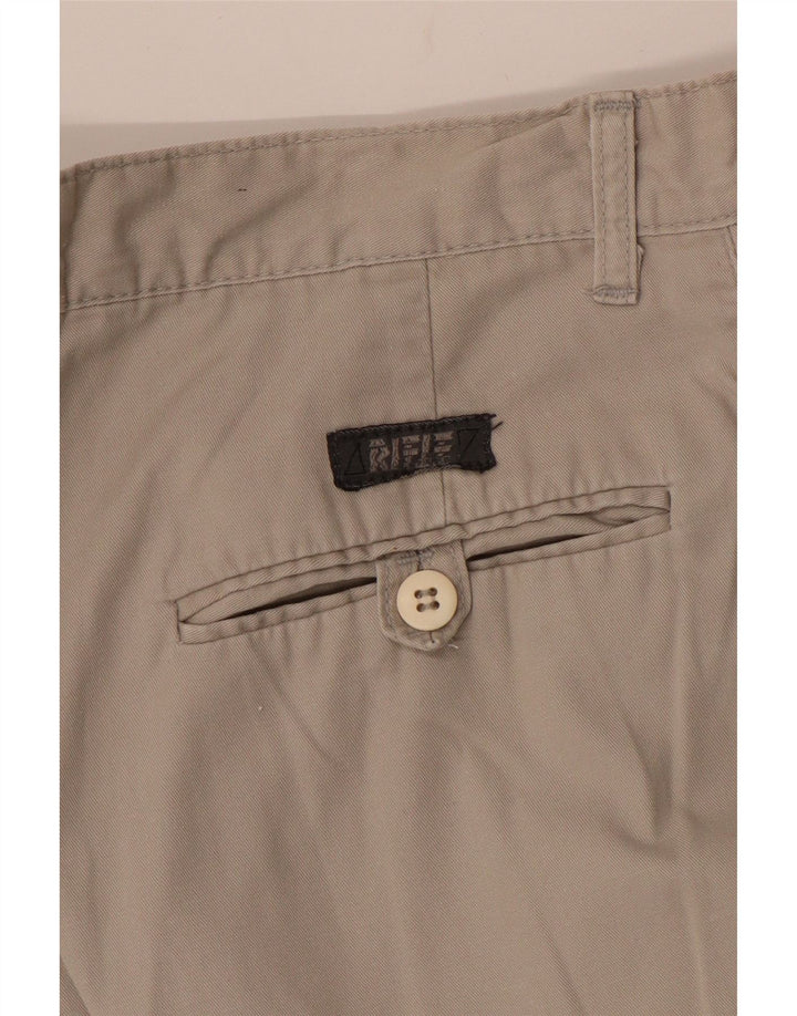 RIFLE Herren-Bermudashorts mit hoher Taille und lockerer Passform, W26, XS, Grau