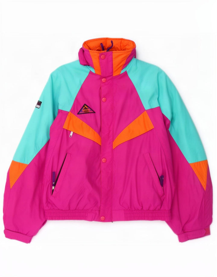 Aesse Mens Loose Fit Skijacke UK 36 Small Pink Colourblock Polyamid