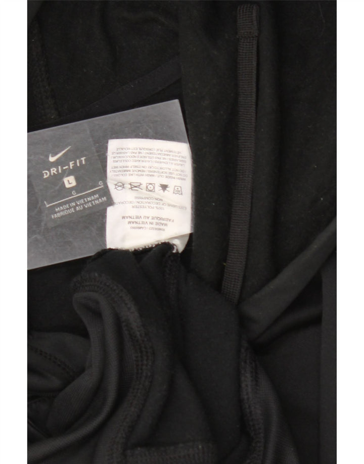 NIKE Herren Dri Fit Graphic Kapuzenpullover, Größe L, Schwarz, Polyester