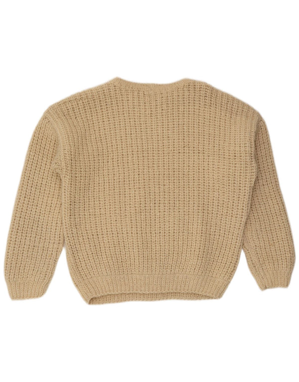 Vintage Herren Rundhalspullover Pullover XL Beige