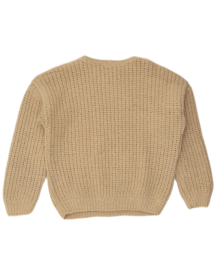 Vintage Herren Rundhalspullover Pullover XL Beige