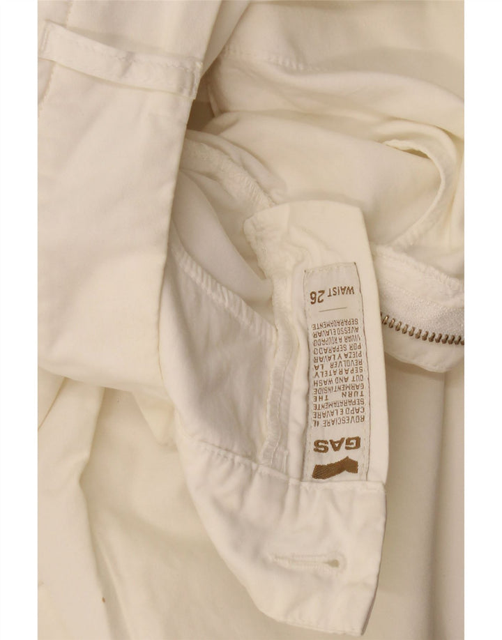 Gerade Chino-Hose für Damen von Gas, W26, L30, gebrochenes Weiß