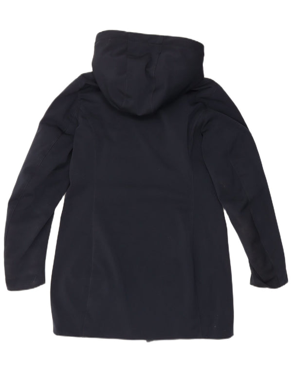Ciesse Piumini Wattierter Damenmantel mit Kapuze, UK 14, Mittelmarineblau