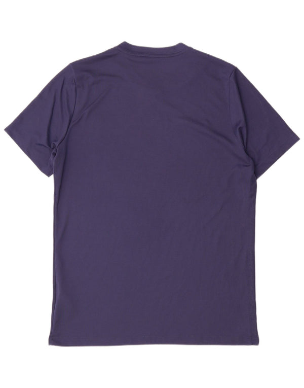 Nike Herren Dri Fit T-Shirt Top Large Marineblau Polyester