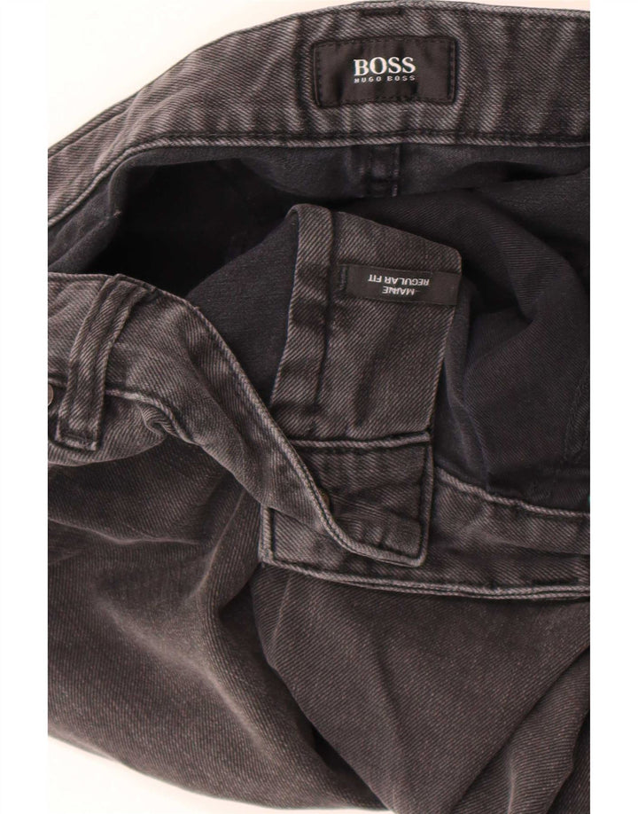 Hugo Boss Herren Maine Regular Fit Straight Jeans W34 L30 Grau